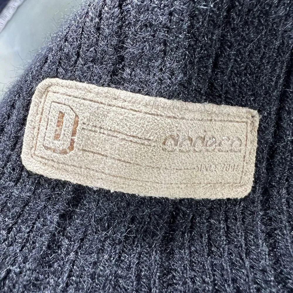 Dodeca Mock Neck Sweater Mens XL Black Beige Geometric Acrylic VTG Y2K Hip Hop